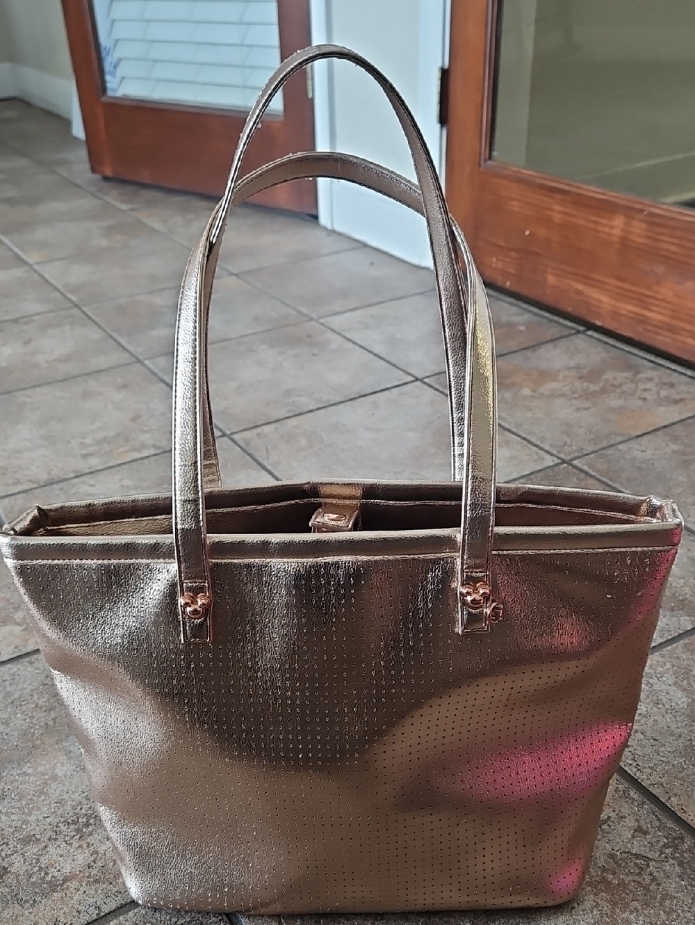 Disney Rose Metallic Gold Women's Tote Bag